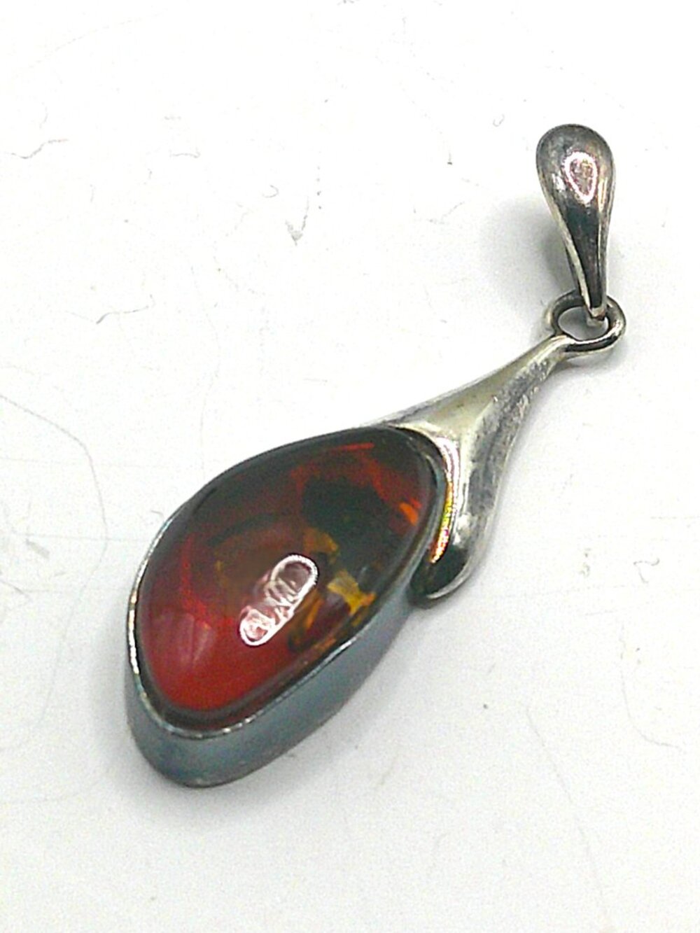 Amber and Sterling Silver Pendant - Picture 6 of 6